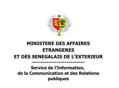 Le communiqué du Ministère des Affaires Etrangères qui confirme Dakarposte! Le communiqué du Ministère des Affaires Etrangères qui confirme Dakarposte!