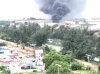 URGENT- La zone industrielle en feu, l'incendie dégage un impressionnant panache de fumée noire