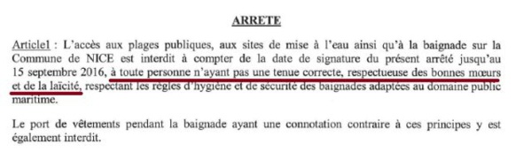 A Nice aussi, une femme a été verbalisée pour s'être baignée avec le voile