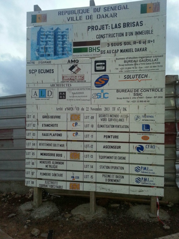 voici l'emplacement du chantier d'Abdoul Mbaye voici l'emplacement du chantier d'Abdoul Mbaye