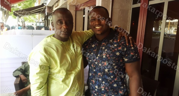 Mohamed Samb responsable politique aux Hlm en compagnie de son ami lutteur Modou Lo Mohamed Samb responsable politique aux Hlm en compagnie de son ami lutteur Modou Lo