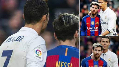 Messi et Ronaldo en toute complicité lors du Clasico