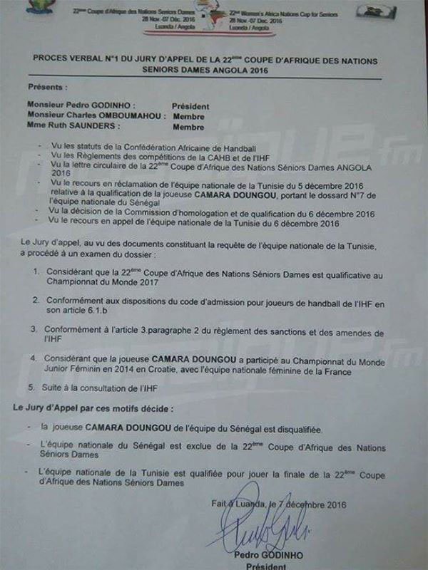Handball : Les Lionnes disqualifiées Handball : Les Lionnes disqualifiées