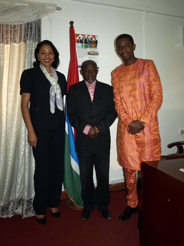 Léna Sène collée aux basques du jeune opposant Gambien, Cheikh Sidya Bayo Léna Sène collée aux basques du jeune opposant Gambien, Cheikh Sidya Bayo