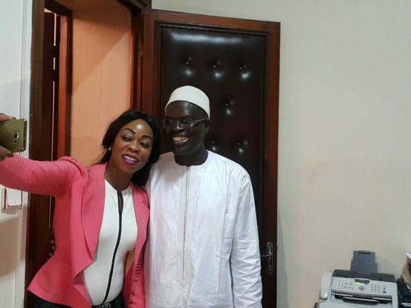 Aby Ndour Chez Khalifa Sall aprés son audition Aby Ndour Chez Khalifa Sall aprés son audition