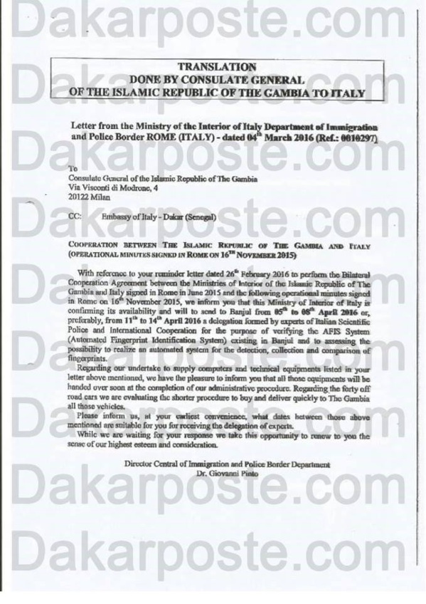 Incroyable, mais vrai! Le gouvernement Gambien reçoit de l'argent et des véhicules de l'Italie pour... expulser les migrants Incroyable, mais vrai! Le gouvernement Gambien reçoit de l'argent et des véhicules de l'Italie pour... expulser les migrants
