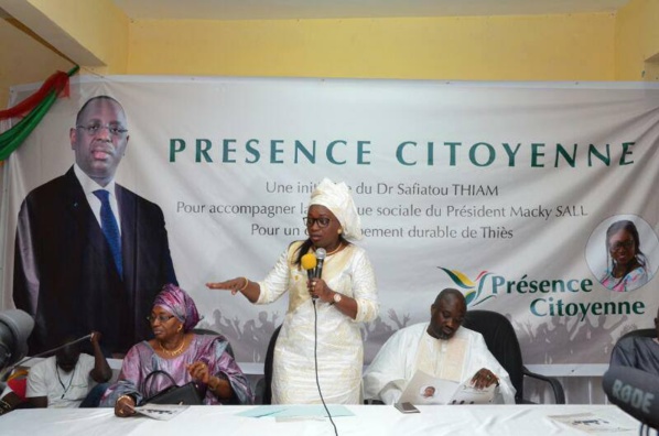 Docteur Safiatou Thiam, Présidente du mouvement " Présence citoyenne":  "Je n’ai pas d’ambition à THIES…mais des ambitions pour THIES "