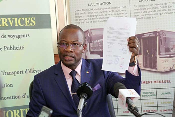 CONTRAT DU DG DE DDD AVEC...DDD : Me Moussa Diop s’est loué un bus avec chauffeur,  carburant et mécanicien pour...40.000 fcfa.