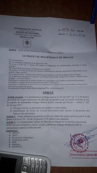 Interdit par le préfet -Le meeting du Pds à Mbacké a eu lieu