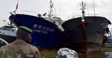 Sept bateaux chinois arraisonnés par la Marine sénégalaise