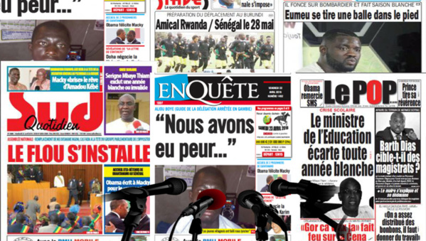 LES JOURNAUX DU WEEK-END AUX URNES !