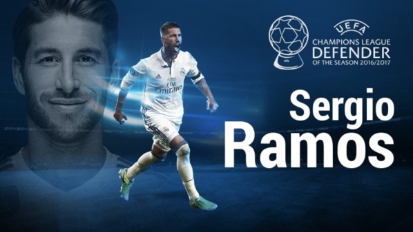 Sergio Ramos nommé défenseur de la saison en Champions League