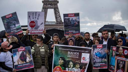 Rassemblement à Paris en solidarité avec les Rohingyas