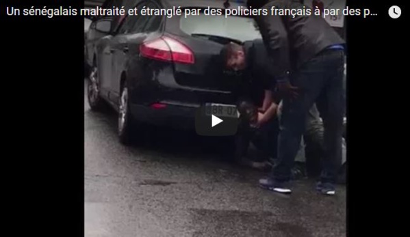 Un sénégalais maltraité par des policiers français – Regardez