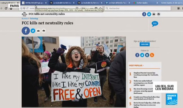 Etats-Unis : la neutralité sur le net c’est fini Etats-Unis : la neutralité sur le net c’est fini
