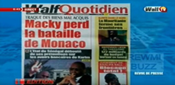 Revue de Presse WalfTv du Mercredi 11 Juillet 2018 Revue de Presse WalfTv du Mercredi 11 Juillet 2018