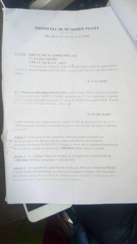 Jugé par défaut pour délit d’escroquerie et abus de confiance : Le milliardaire Baye Ibrahiama Niass Ciss rattrapé par son passé