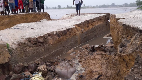 Fortes pluies d’hier : Sokone coupé en deux Fortes pluies d’hier : Sokone coupé en deux