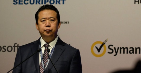 Le président d'Interpol, le Chinois Meng Hongwei Le président d'Interpol, le Chinois Meng Hongwei