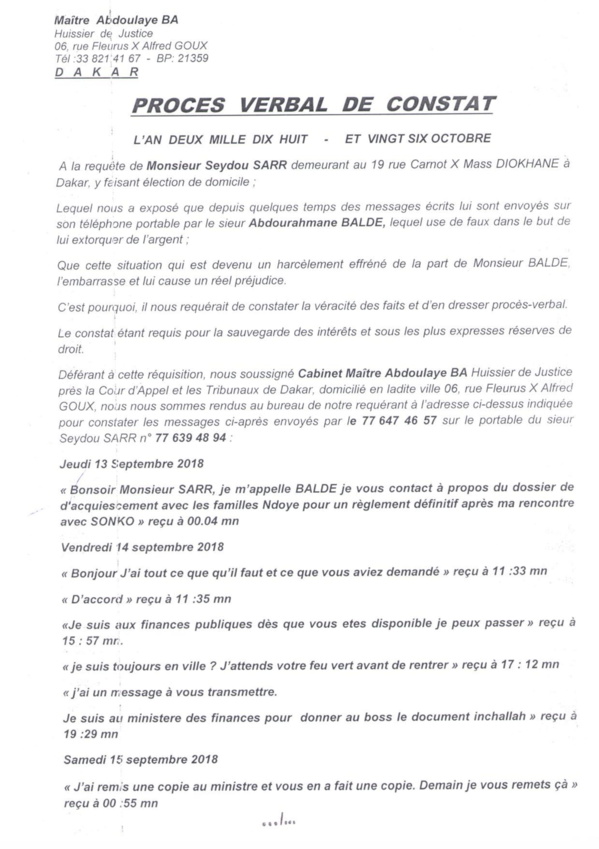 Ousmane Sonko au coeur d’un scandale - Voici les effarants sms du bras droit du leader du parti Pastef, Abdourahmane Baldé, envoyés à l’homme d’affaires Tahirou Sarr! Ousmane Sonko au coeur d’un scandale - Voici les effarants sms du bras droit du leader du parti Pastef, Abdourahmane Baldé, envoyés à l’homme d’affaires Tahirou Sarr!