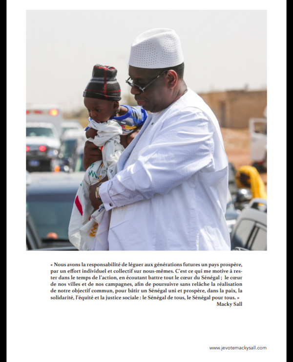 Après sa démonstration de force du week-end, voici le programme du candidat-sortant Macky Sall qui fera...mouche !