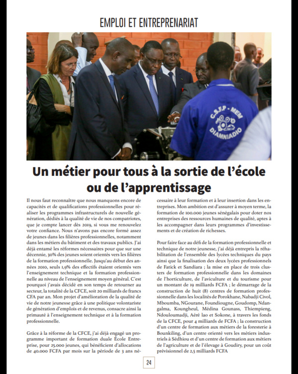 Après sa démonstration de force du week-end, voici le programme du candidat-sortant Macky Sall qui fera...mouche !