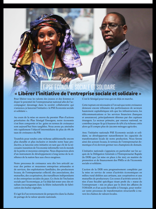Après sa démonstration de force du week-end, voici le programme du candidat-sortant Macky Sall qui fera...mouche !
