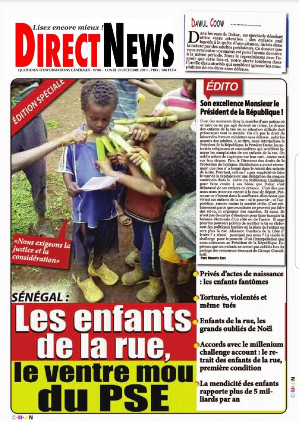Le nouveau journal de Pape Diogaye Faye "Direct News" Le nouveau journal de Pape Diogaye Faye "Direct News"