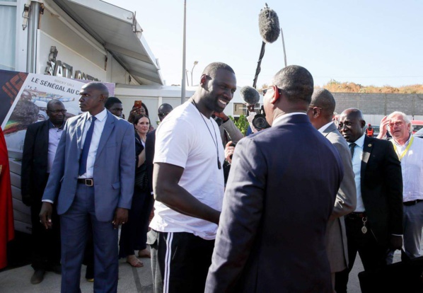 Le comédien Omar Sy à la Cérémonie de présentation du livre "Le Sénégal au coeur"