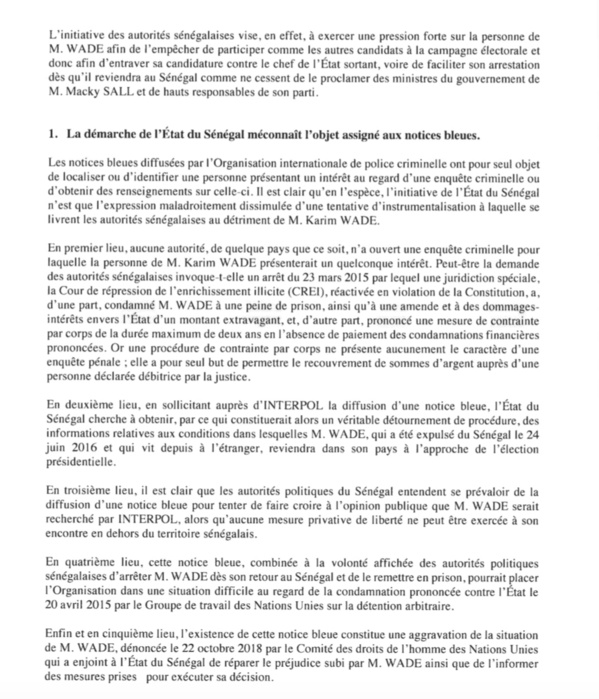 Les avocats de Karim Wade saisissent Interpol par voie épistolaire