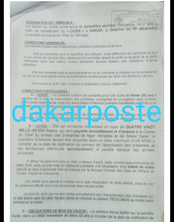 Ce bail que le candidat à la Présidentielle, Ousmane Sonko a "oublié" de...déclarer Ce bail que le candidat à la Présidentielle, Ousmane Sonko a "oublié" de...déclarer
