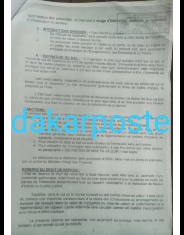 Ce bail que le candidat à la Présidentielle, Ousmane Sonko a "oublié" de...déclarer Ce bail que le candidat à la Présidentielle, Ousmane Sonko a "oublié" de...déclarer