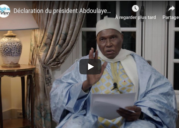 URGENT - Déclaration du Président Abdoulaye Wade