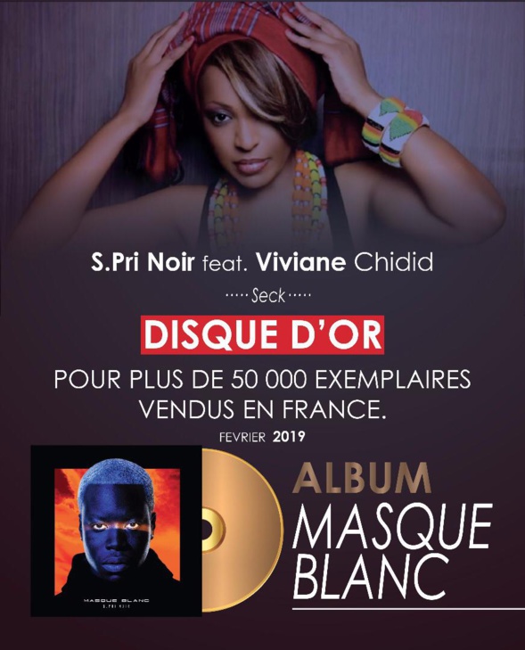 Album « Masque Blanc » : Viviane décroche un disque d’or ! Album « Masque Blanc » : Viviane décroche un disque d’or !