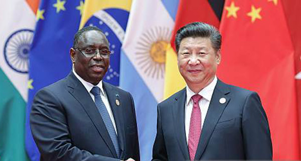 LE PRÉSIDENT CHINOIS ADRESSE SES VŒUX DE RÉUSSITE AU PRÉSIDENT SALL