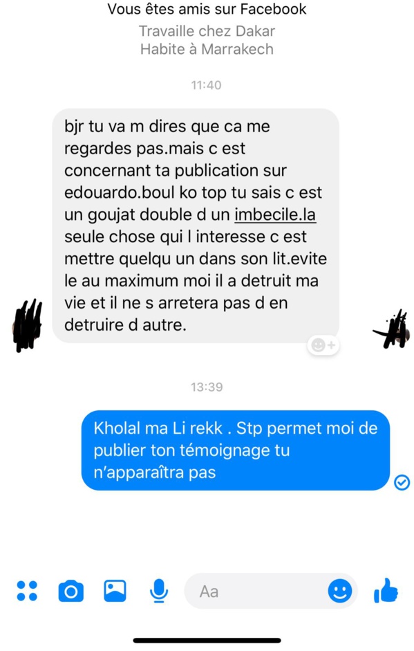 Les graves révélations de Thiouthe Diop :" Dj Edouardo m'harcèle depuis plus de 10 ans (...) Il me dit :"j'ai un gros sexe, je ne vais pas te faire mal (...)" Les graves révélations de Thiouthe Diop :" Dj Edouardo m'harcèle depuis plus de 10 ans (...) Il me dit :"j'ai un gros sexe, je ne vais pas te faire mal (...)"
