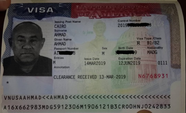 AHMAD AHMAD OBTIENT LE VISA AMÉRICAIN, MAIS NE SE RENDRA PAS À LA RÉUNION DE MIAMI AHMAD AHMAD OBTIENT LE VISA AMÉRICAIN, MAIS NE SE RENDRA PAS À LA RÉUNION DE MIAMI