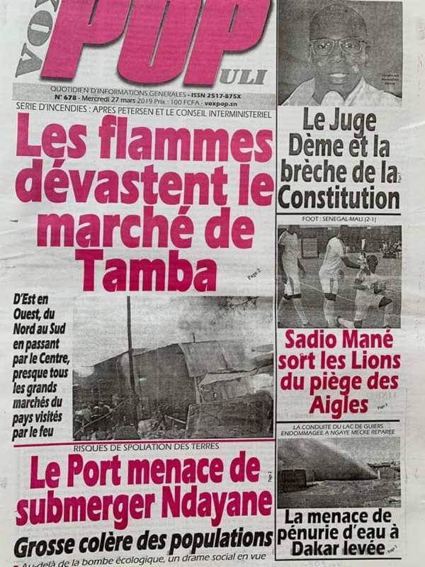 UNE DES QUOTIDIENS UNE DES QUOTIDIENS