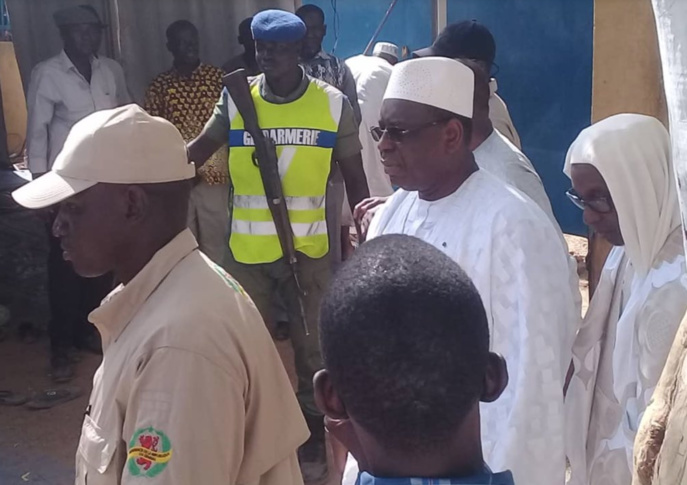 Les images de l’arrivée du président Macky Sall au Daaka de Médina Gounass…