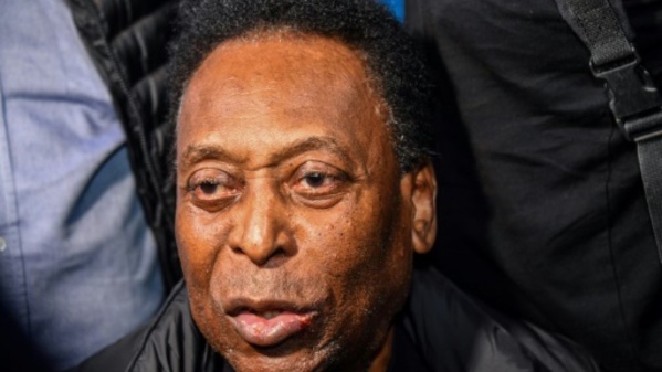 Pelé à son arrivée à l'aéroport de Guarulhos le 9 avril 2019