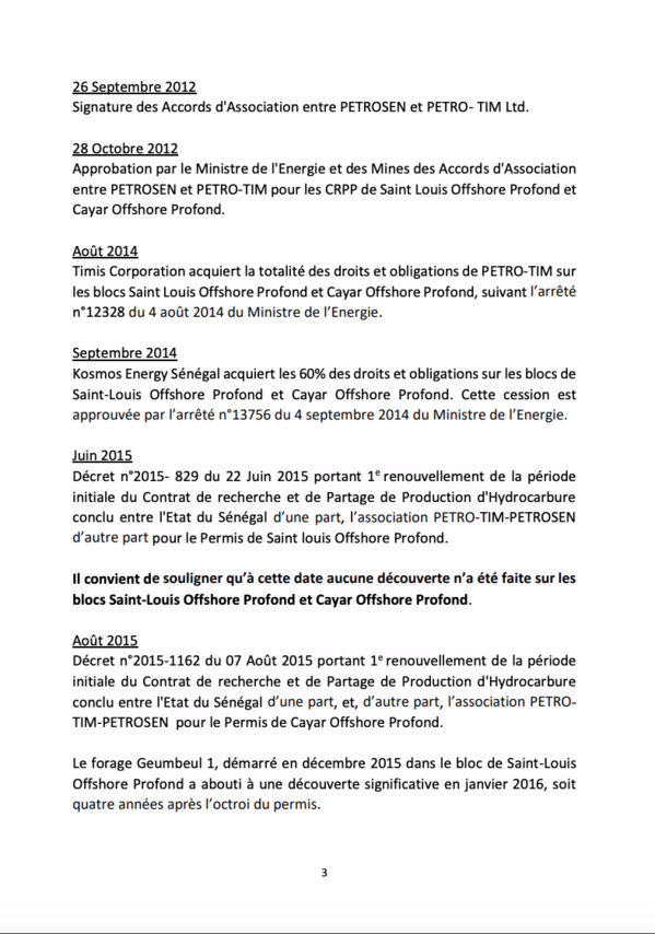 Voici en exclusivité le mémorandum du gouvernement Sénégalais sur le scandale à 10 milliards !