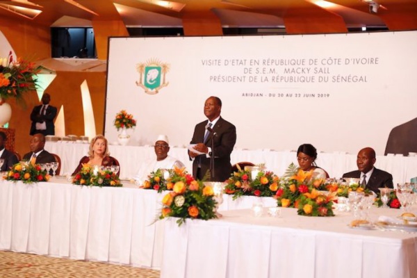 Allocution du Pr Alassane Ouattara à l’occasion du dîner offert en l’honneur de son homologue Macky Sall