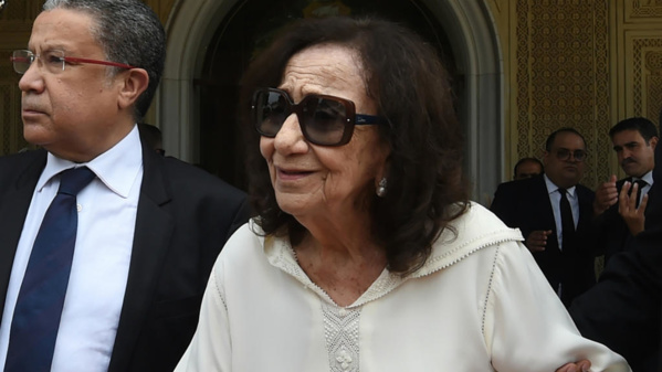 Chadlia Caïd Essebsi, les 27 juillet 2019, lors des funérailles de son époux, Béji Caïd Essebsi Chadlia Caïd Essebsi, les 27 juillet 2019, lors des funérailles de son époux, Béji Caïd Essebsi
