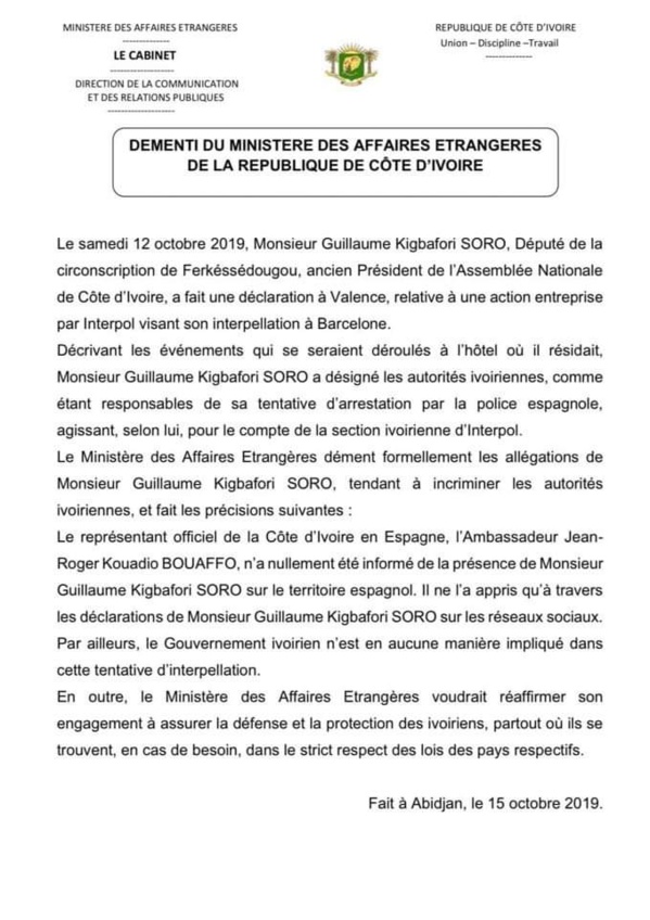 Espagne: Amon Tanoh traite Soro de menteur