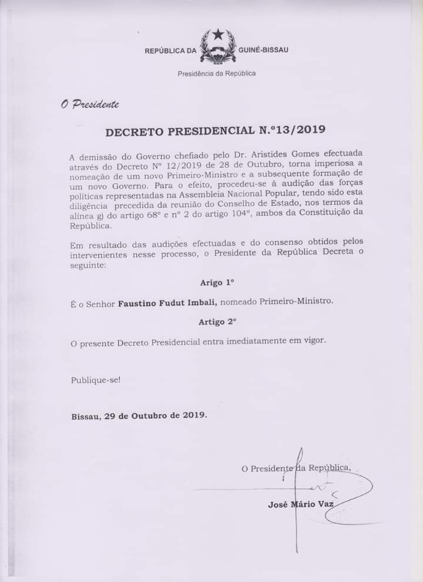 Dernière minute: Le président Jomav a nommé un nouveau Premier ministre