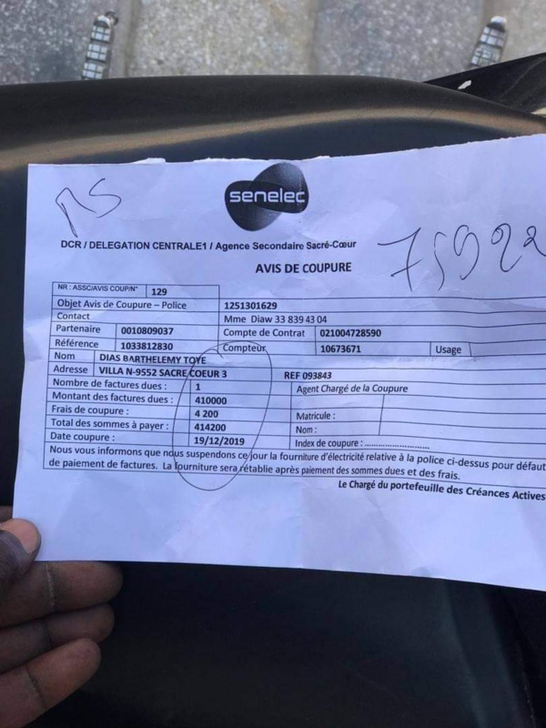 Après la coupure de son électricité pour factures impayées, voici la réaction de Barthelemy Dias Après la coupure de son électricité pour factures impayées, voici la réaction de Barthelemy Dias