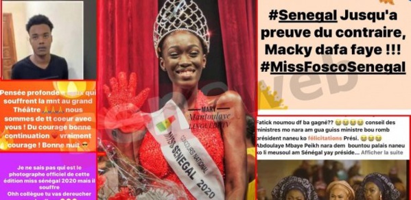 Miss Sénégal 2020 : La lauréate moquée sur les RS Miss Sénégal 2020 : La lauréate moquée sur les RS