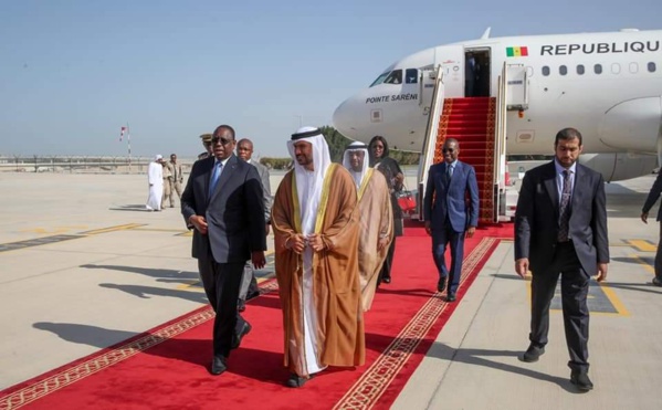 Les images de l'arrivée du PR Macky Sall à Abu Dhabi