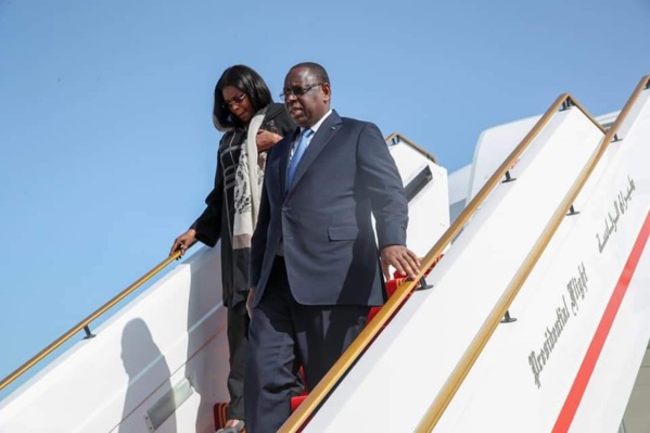 Les images de l'arrivée du PR Macky Sall à Abu Dhabi