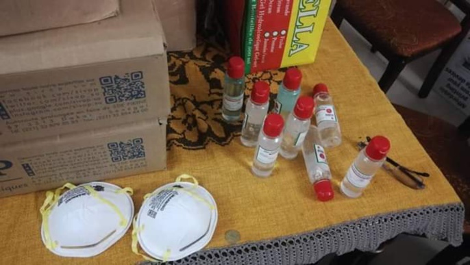 L'Alliance pour la Paix et le Developpement et la Coalition Adiana que dirige le ministre Thierno lo participe à Guerre contre le CORONAVIRUS  en donnant du materiel pour la protection.